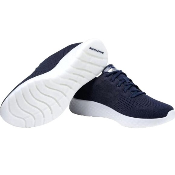SKECHERS Men's 9 Lite Foam SneakersActivewear Air Cooled Athletic Shoes Blue